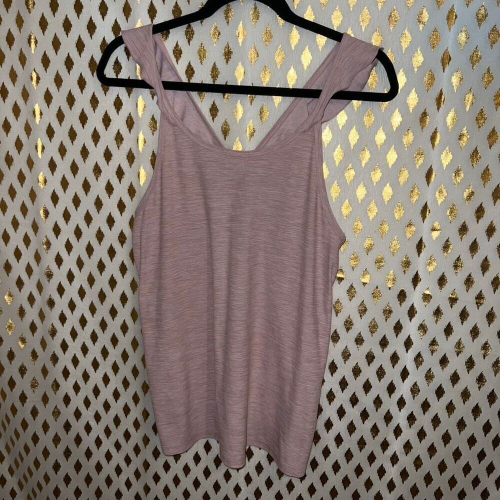 Old Navy active tank top ruffle pink size M